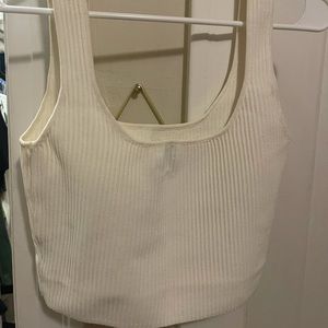 Amazonite crop top white